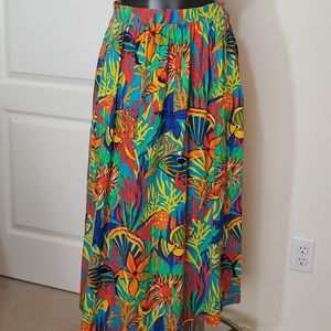 Vintage 80's Pop Art Tropical Reef Skirt